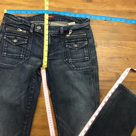 7 For All Mankind Zipper Straight Leg Jean Denim Q - Picture 8 of 8